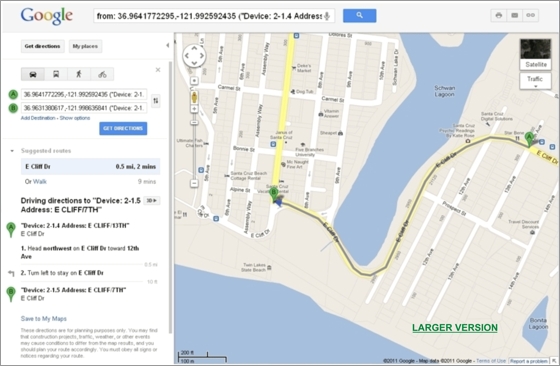 CooperWATCH Google Map Sample